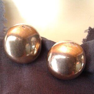 Vintage Brass Clip on Earrings